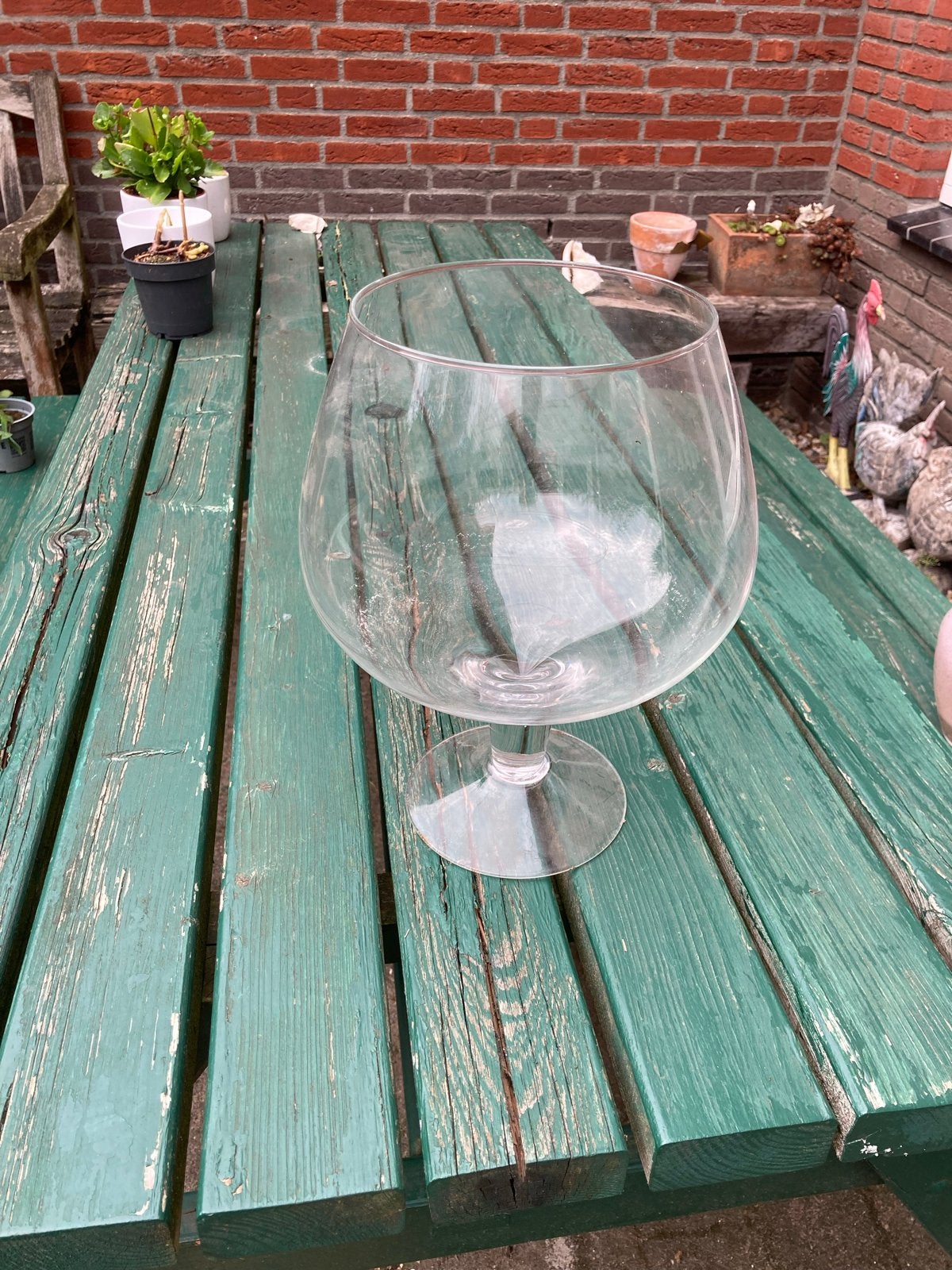 Groot decoratief cognacglas - perfect voor planten of decora, Antiek en Kunst, Ophalen