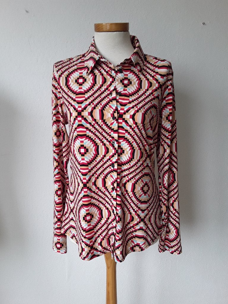 &Co Woman blouse travelstof multicolor mt M, Maat 38/40 (M), Overige kleuren, Verzenden, &Co Woman