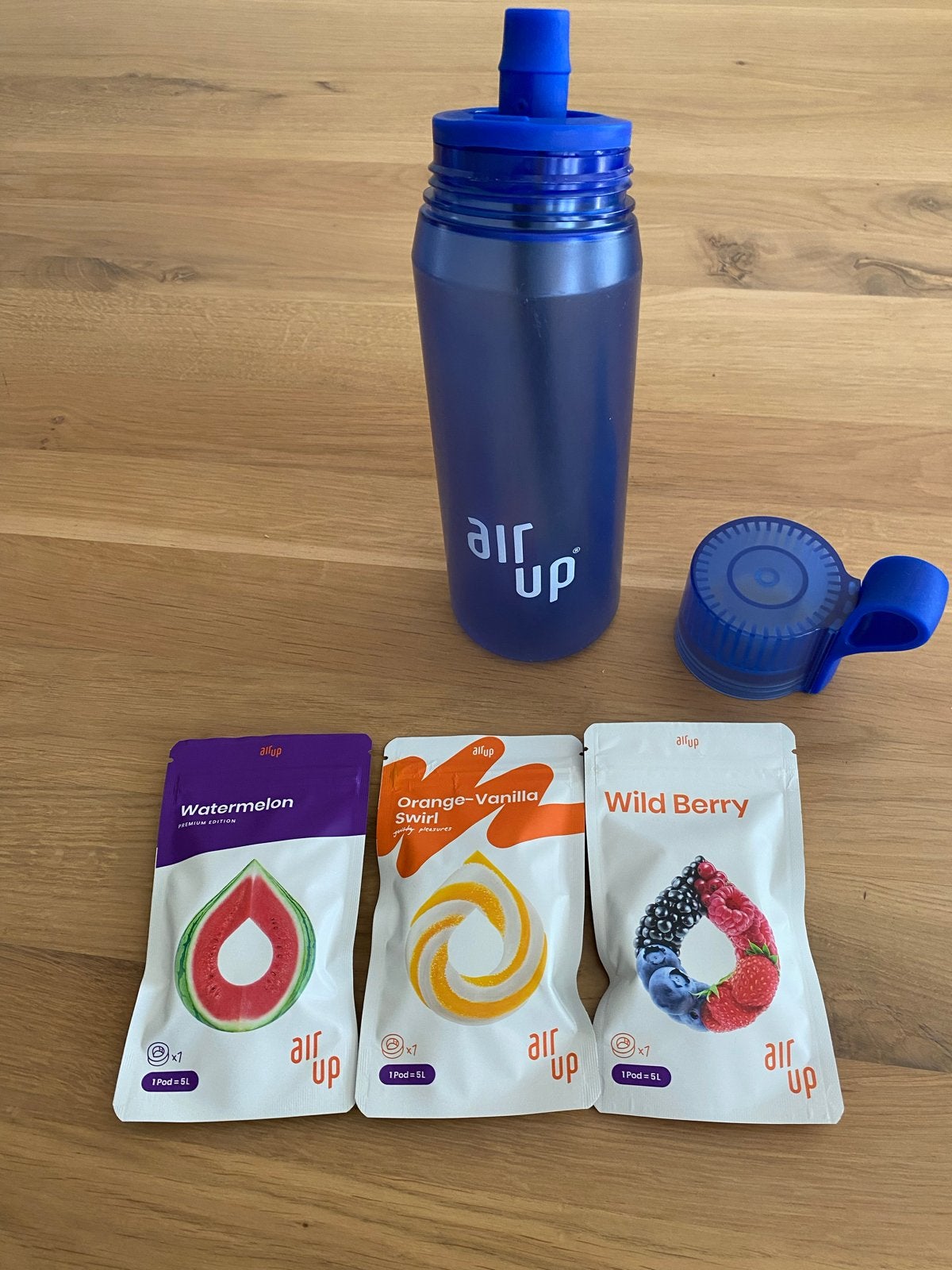 Air up drinkfles met 3 pods - Zo goed als nieuw, Ophalen of Verzenden, Zo goed als nieuw