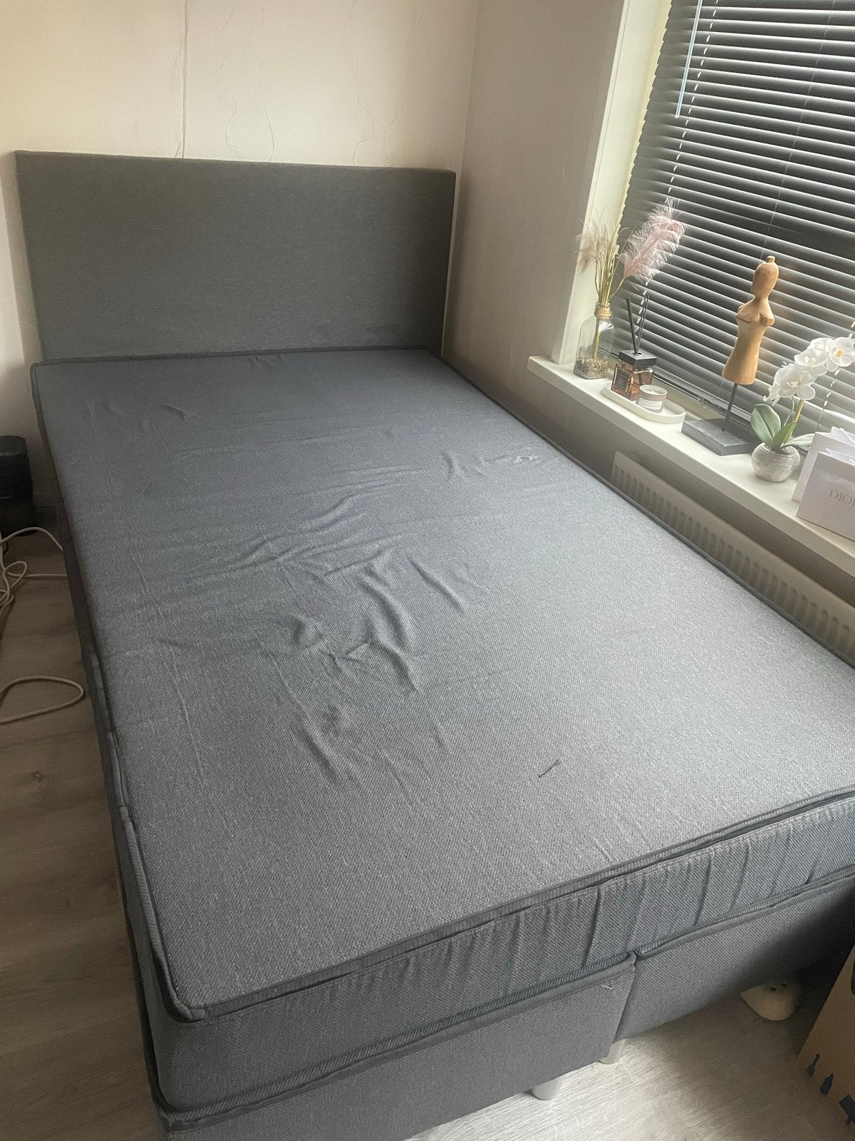 Boxspring 120x200 - Comfortabel en Ruim, Ophalen, Gebruikt, Twijfelaar, 120 cm