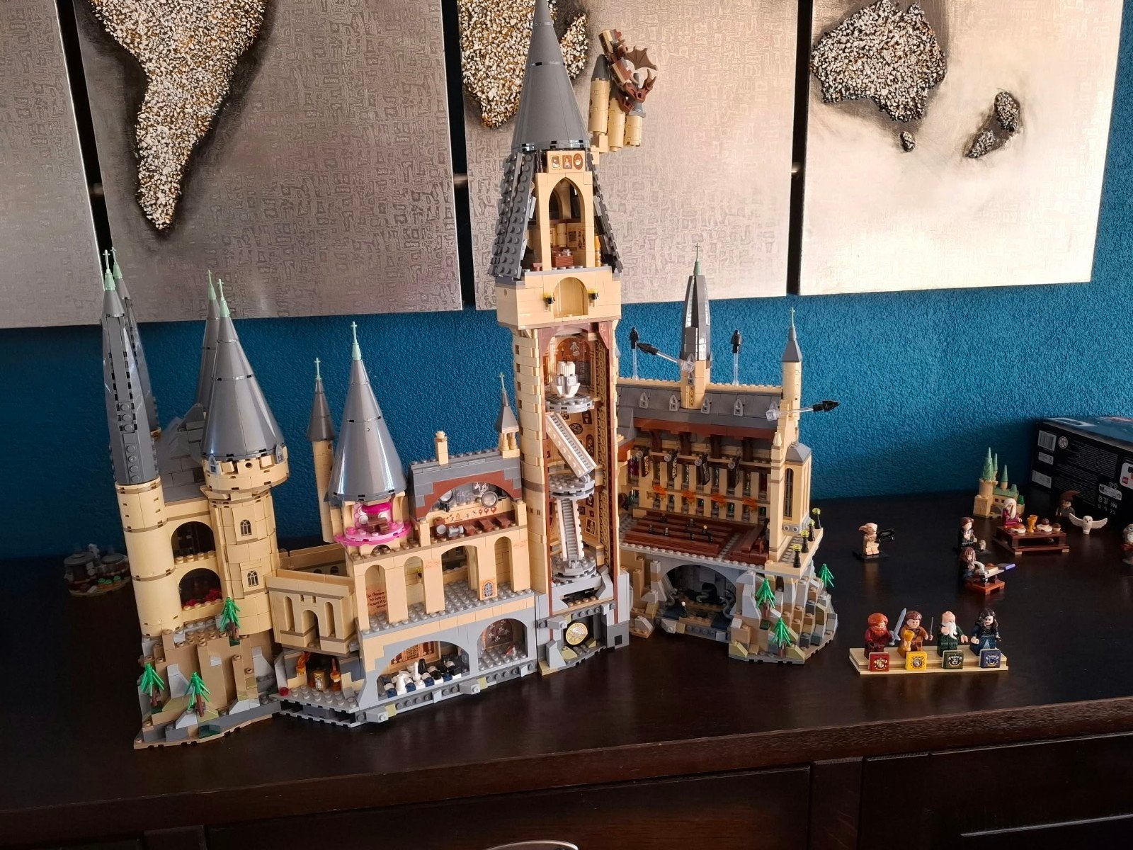 Harry Potter Zweinstein Kasteel met minifiguren, Ophalen of Verzenden, Zo goed als nieuw, Inclusief instructies, Harry Potter