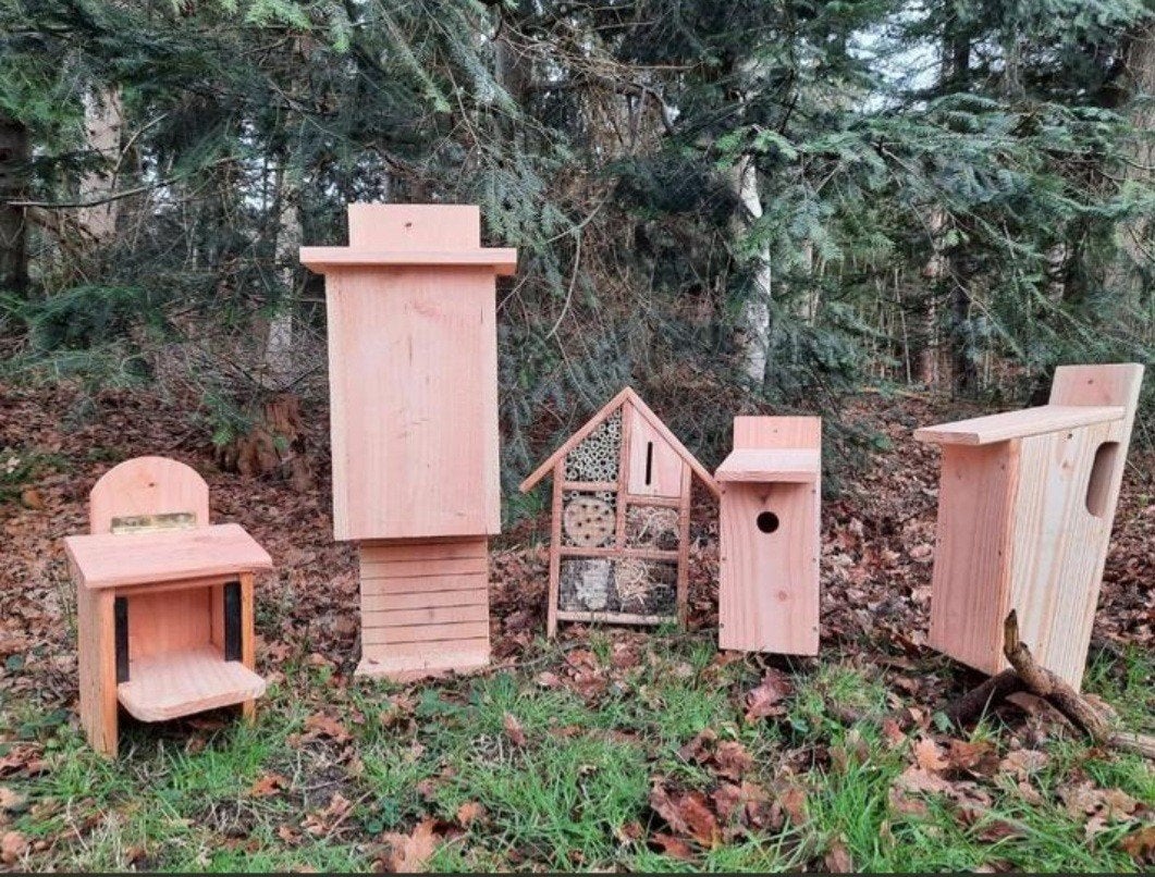 nestkasten, insectenhotels ,voerhuisjes, Ophalen