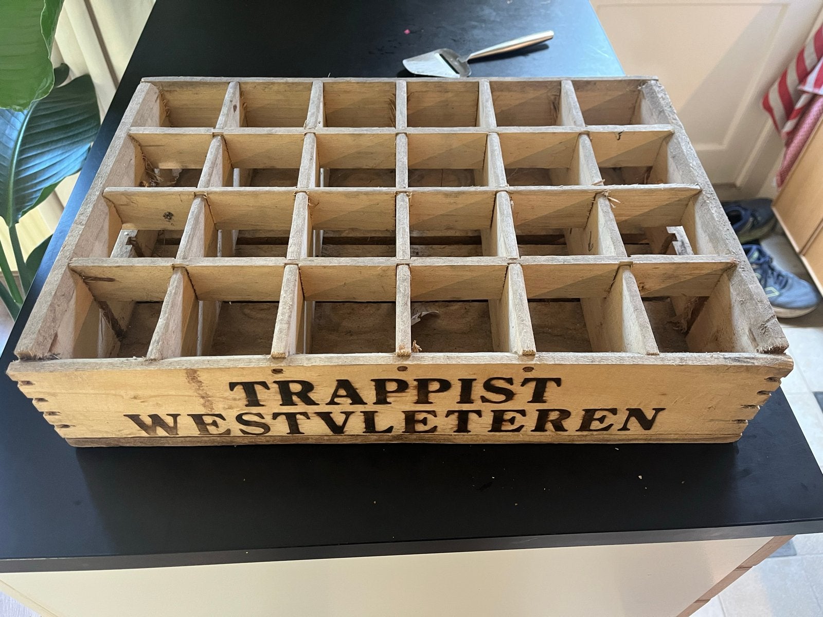 Vintage Trappist Westvleteren houten bierkrat, Ophalen
