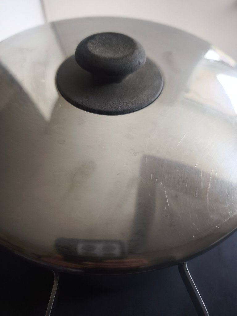 Large Aluminum Cooking Pot, Ophalen, Gebruikt, Met deksel, Rvs