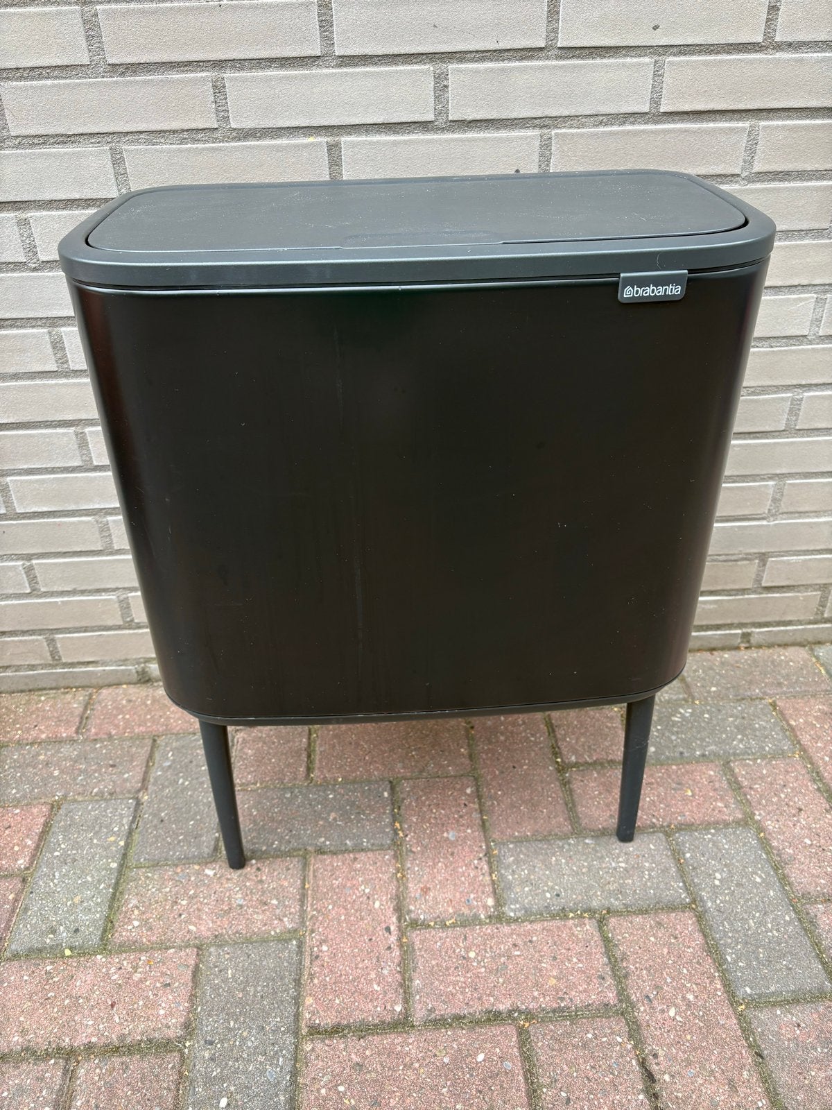 Brabantia Bo Touch Bin prullenbak - 3x 11L - Mat Zwart, Huis en Inrichting, 30 tot 40 liter, Ophalen, Zo goed als nieuw, Metaal
