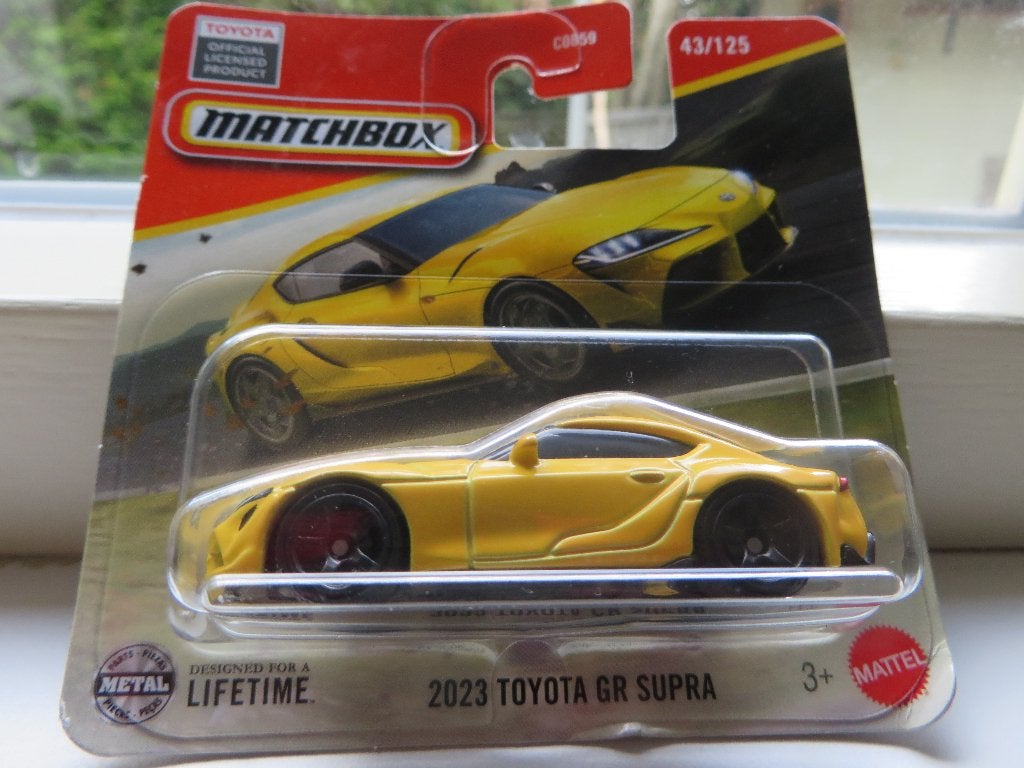 Matchbox Toyota GR Supra geel, Ophalen of Verzenden, Nieuw, Auto
