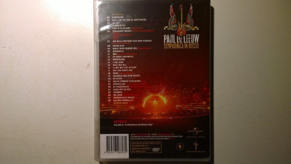 Paul de Leeuw - Symphonica In Rosso (DVD), Alle leeftijden, Ophalen of Verzenden, Zo goed als nieuw, Concert