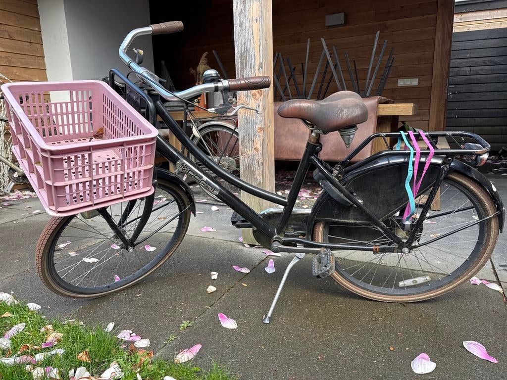 Zwarte meisjesfiets Popal, Ophalen, Gebruikt, 24 inch
