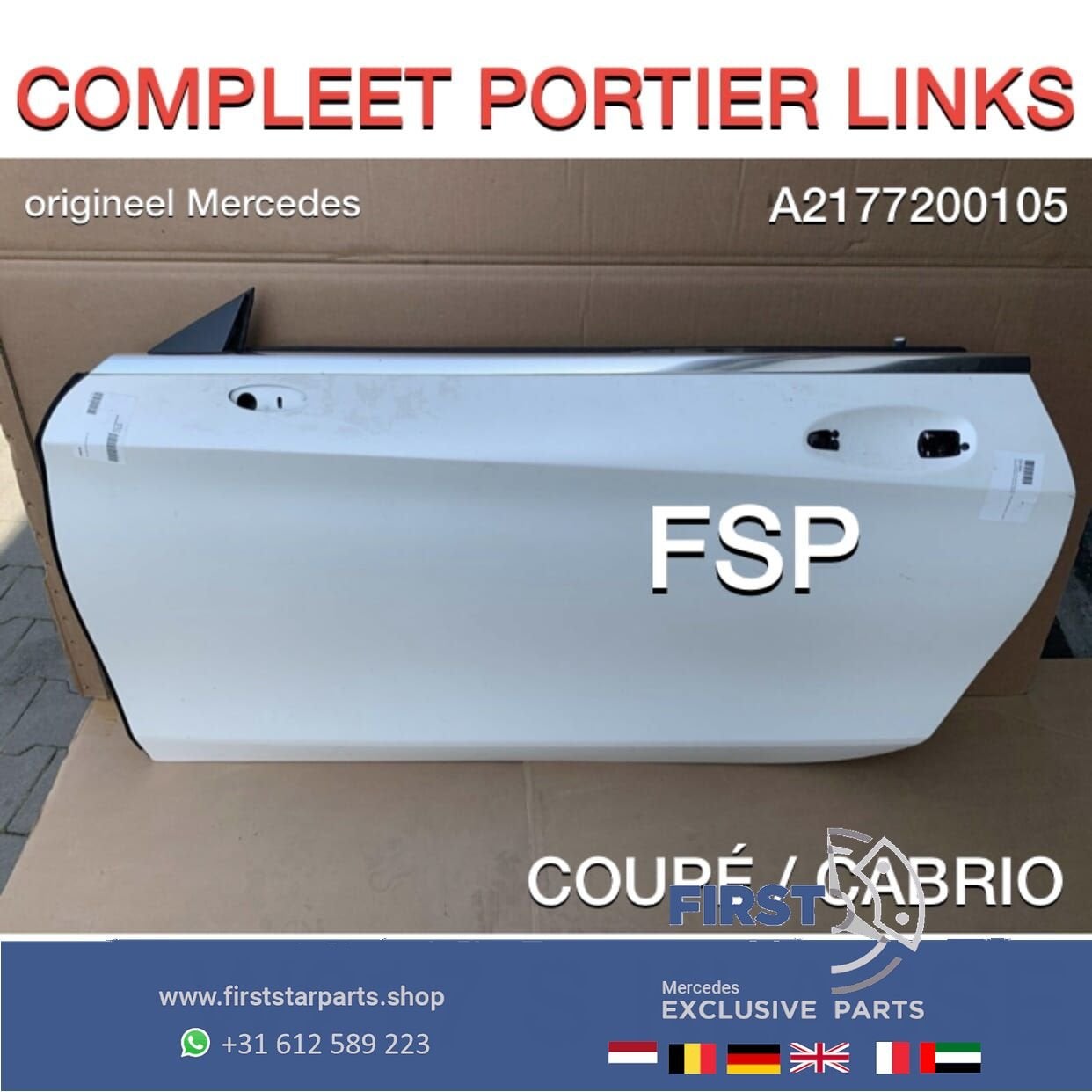 A2177200105 W217 C217 A217 PORTIER LINKS COMPLEET S KLASSE D, Gebruikt, -, Deur, Voor