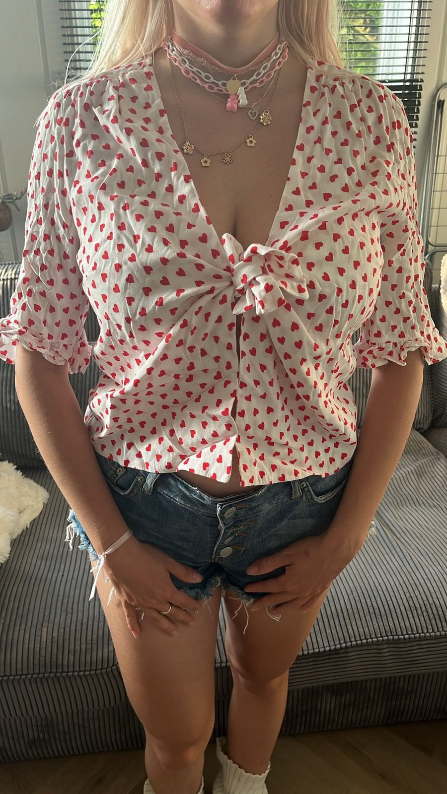Heart top, Ophalen of Verzenden, Zo goed als nieuw, Maat 36 (S), Meerkleurig