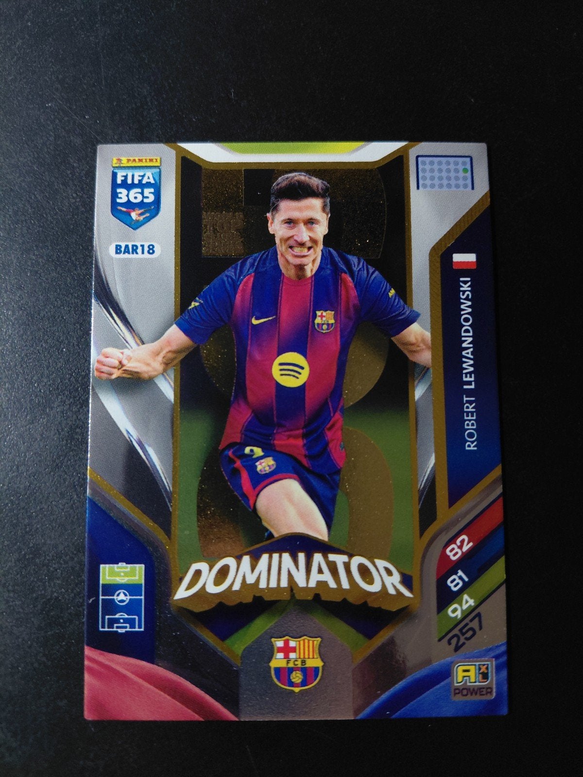 lewandowski (fc barcelona) dominator panini, Verzenden, Nieuw, Buitenlandse clubs, Poster, Plaatje of Sticker