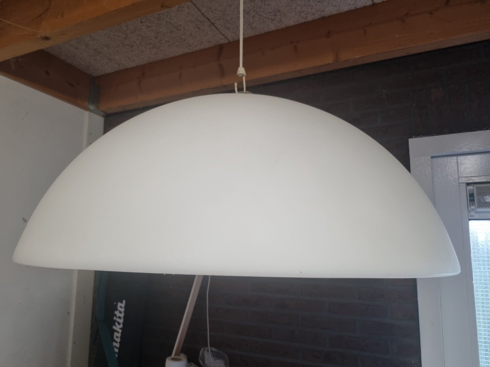 hanglamp Kayradome 90 cm, Ophalen, Zo goed als nieuw, Kunststof, E27 (groot)