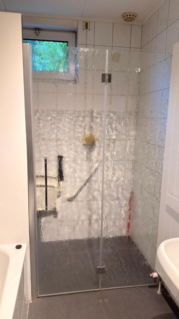 Opklapbare douchedeuren, Doe-het-zelf en Verbouw, Sanitair, Ophalen, Zo goed als nieuw, Chroom, Douche