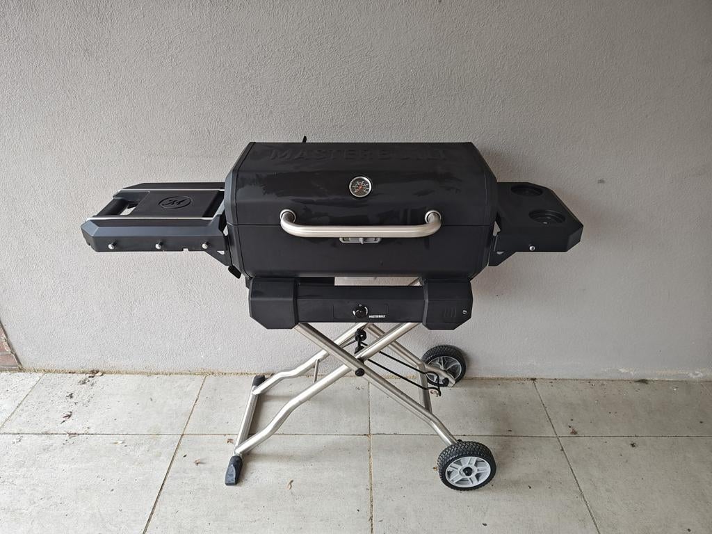 Masterbuilt portable houtskool barbeque BBQ, Tuin en Terras, Houtskoolbarbecues, Ophalen, Zo goed als nieuw, Masterbuilt, Met accessoires