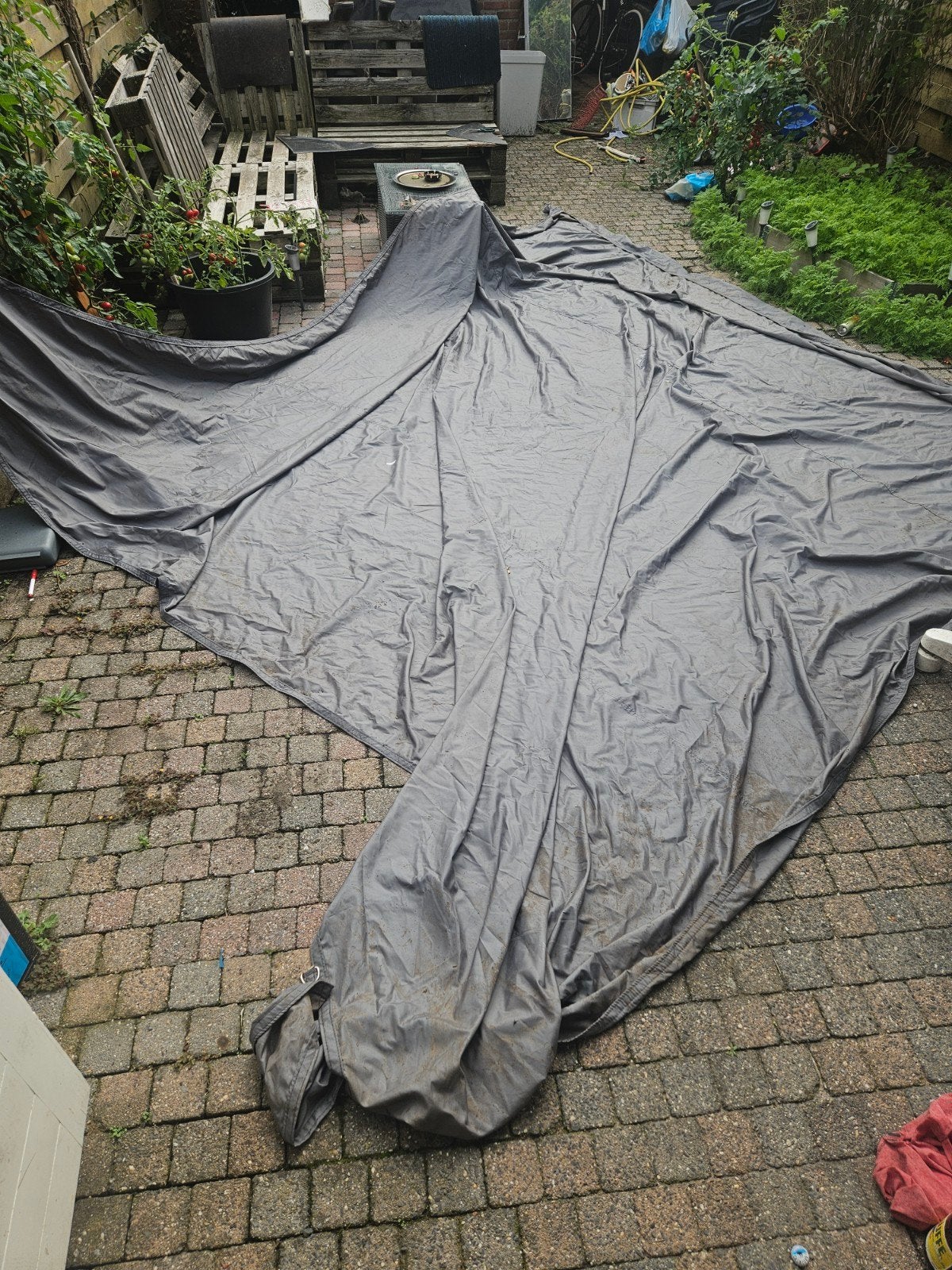 Groot Spanzeil zonder spankabels, Ophalen of Verzenden, Gebruikt, Minder dan 5 meter