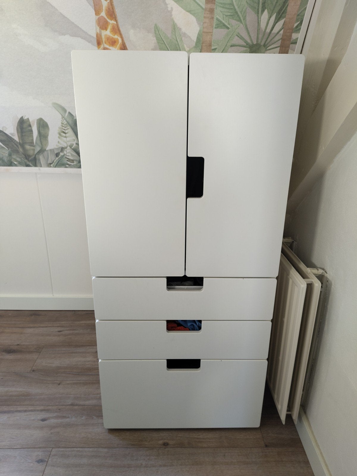 Witte IKEA STUVA kledingkast met lades en deuren, Ophalen, Gebruikt, 50 tot 100 cm, Modern