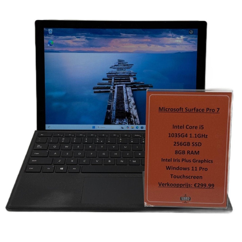Microsoft Surface Pro 7 Laptop | Touch | i5 8GB RAM 256GB, 256 GB, 2 tot 3 Ghz, Qwerty, Zo goed als nieuw