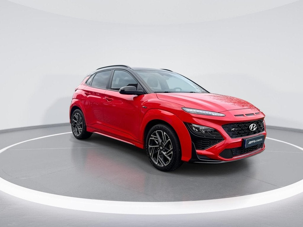 Hyundai Kona 1.0 T-GDI N Line, Auto's, Hyundai, Voorwielaandrijving, Gebruikt, Automatische klimaatregeling, Leder en Stof