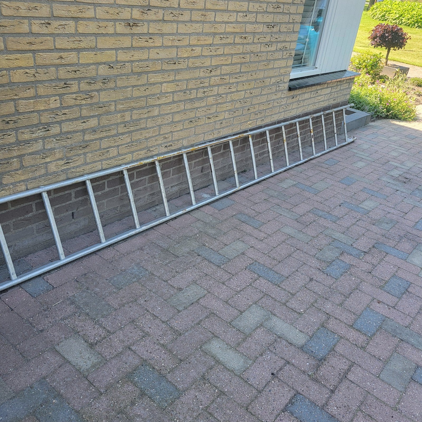 Ladder 16 treden, Doe-het-zelf en Verbouw, Ophalen, 4 meter of meer