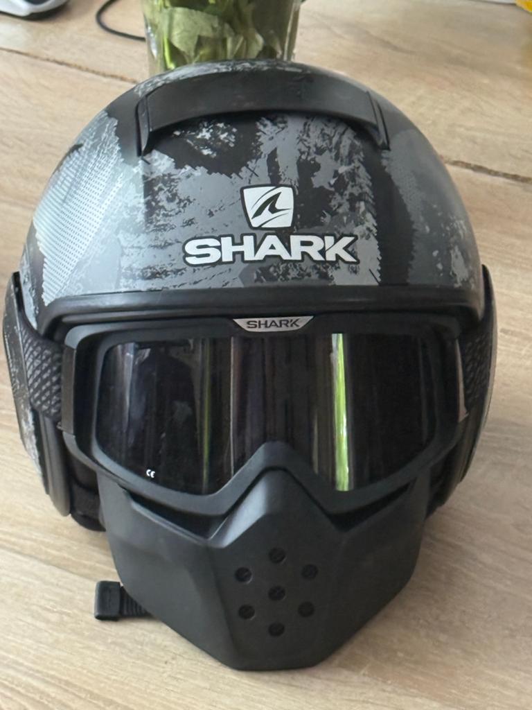 Shark Drak Evok Helm - Stoer design, optimale bescherming, Motoren, M, Heren, Jethelm, Shark