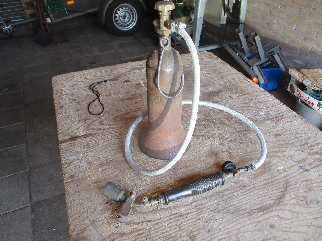 Karwei gasfles met gasbrander, Doe-het-zelf en Verbouw, Ophalen, Gebruikt