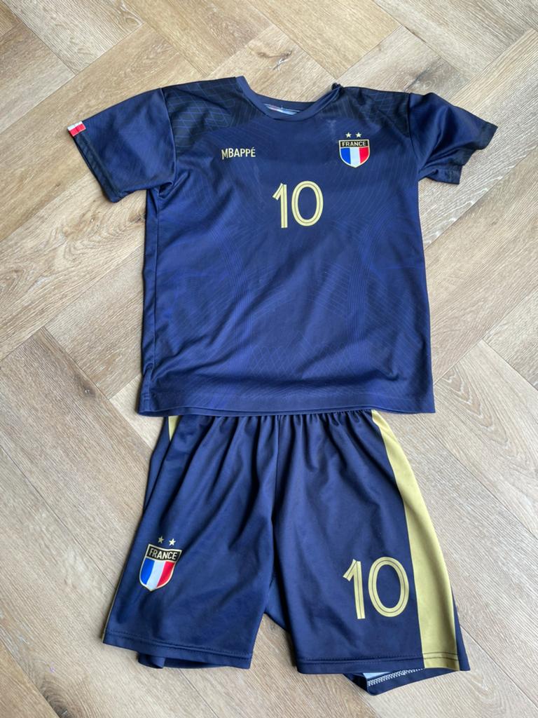 Mbappe Frankrijk tenue, Maat XS of kleiner, Ophalen of Verzenden, Zo goed als nieuw, Shirt
