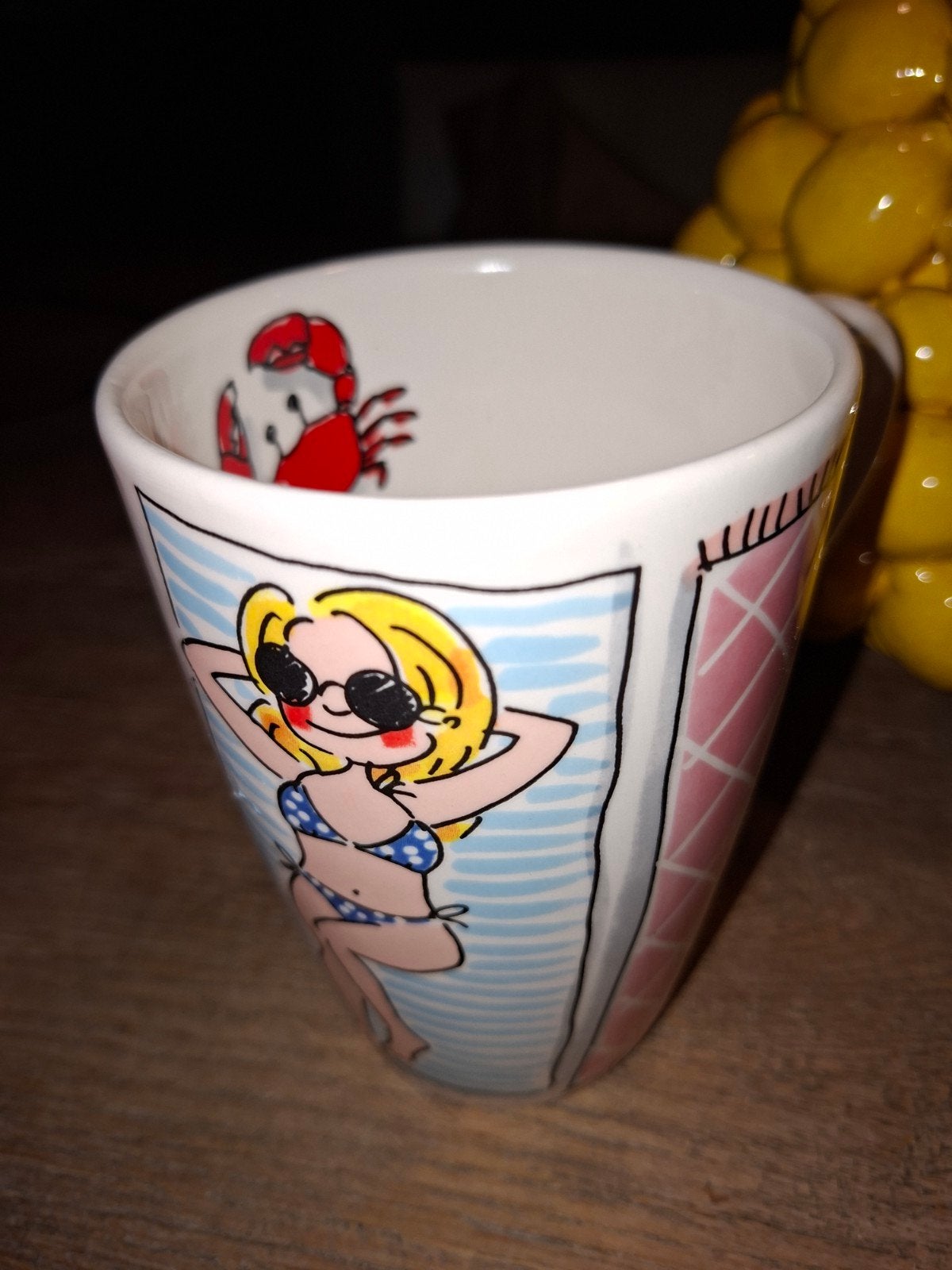 Blond Amsterdam La Plage mok 1/2 liter nieuw met prijskaart, Ophalen of Verzenden, Nieuw