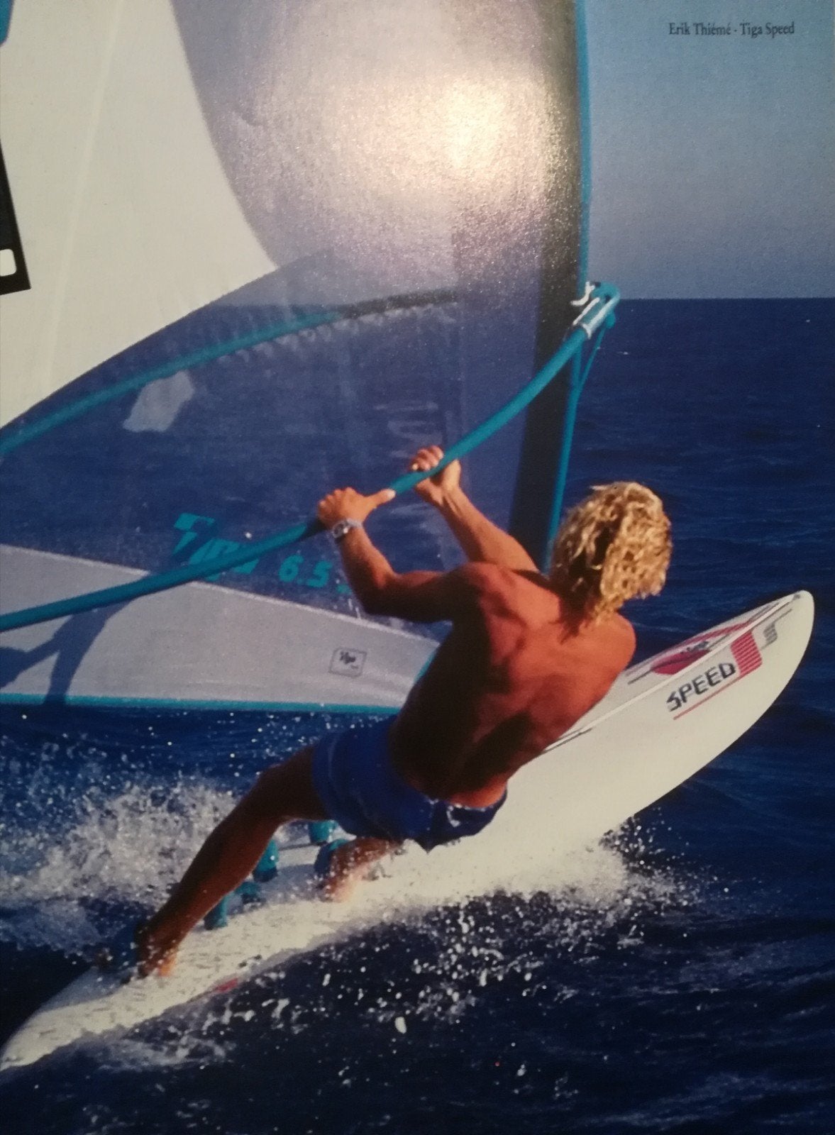 Tiga Speed Windsurfplank - Gebruikt, Goede Staat, Watersport en Boten, Met zeil(en), Gebruikt, 5 tot 6.5 m², 300 cm of meer
