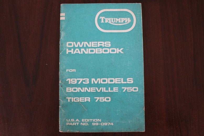 Triumph 1973 750cc models owner's handbook Bonneville Tiger, Ophalen of Verzenden, Triumph
