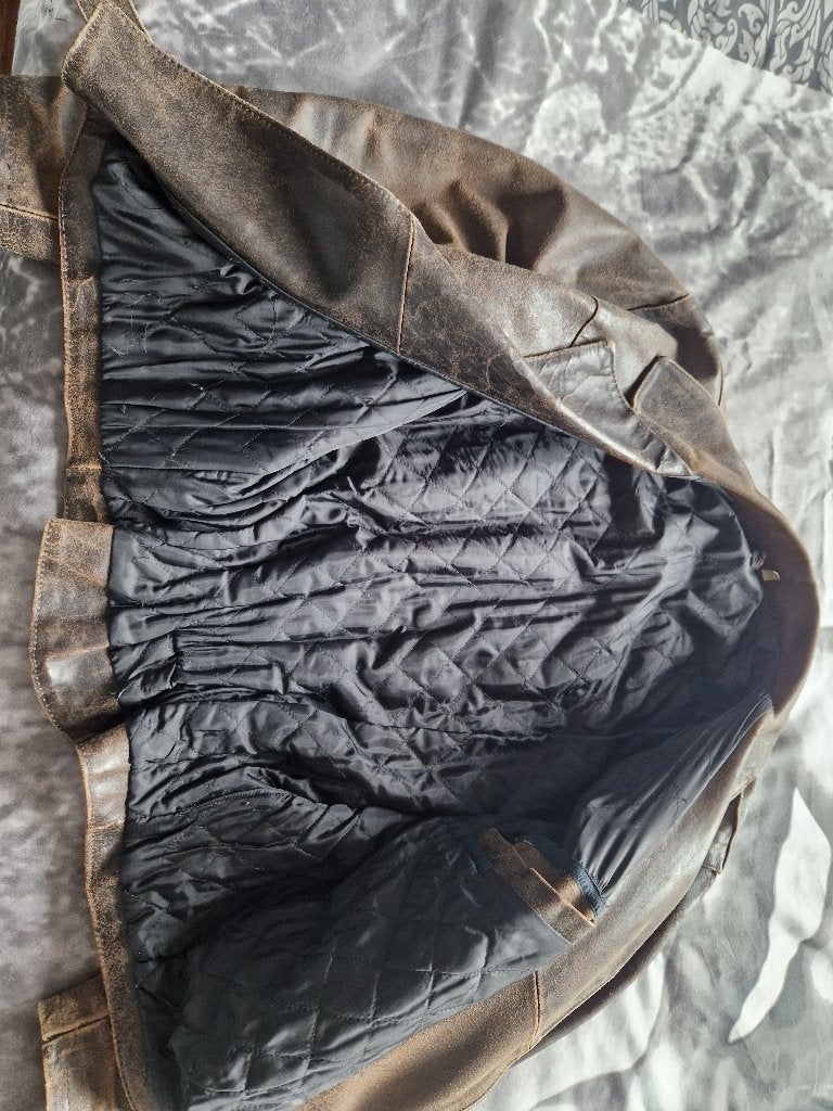 Leren jack, Ophalen, Maat 48/50 (M), Gedragen, Onbekend