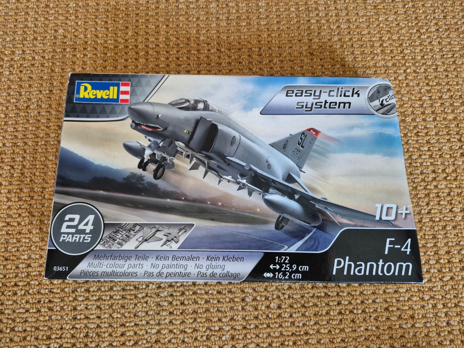 Revell F-4 Phantom Easy-Click Modelbouw Vliegtuig 1:72, Ophalen, 1:72 tot 1:144, Revell, Nieuw