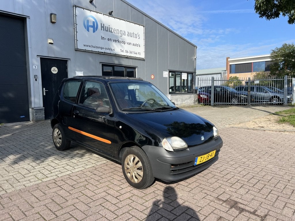 Fiat Seicento 1100 |Schuifdak |Lees adv. (bj 1999), Auto's, Elektrische ramen, 54 pk, Zwart, Bedrijf