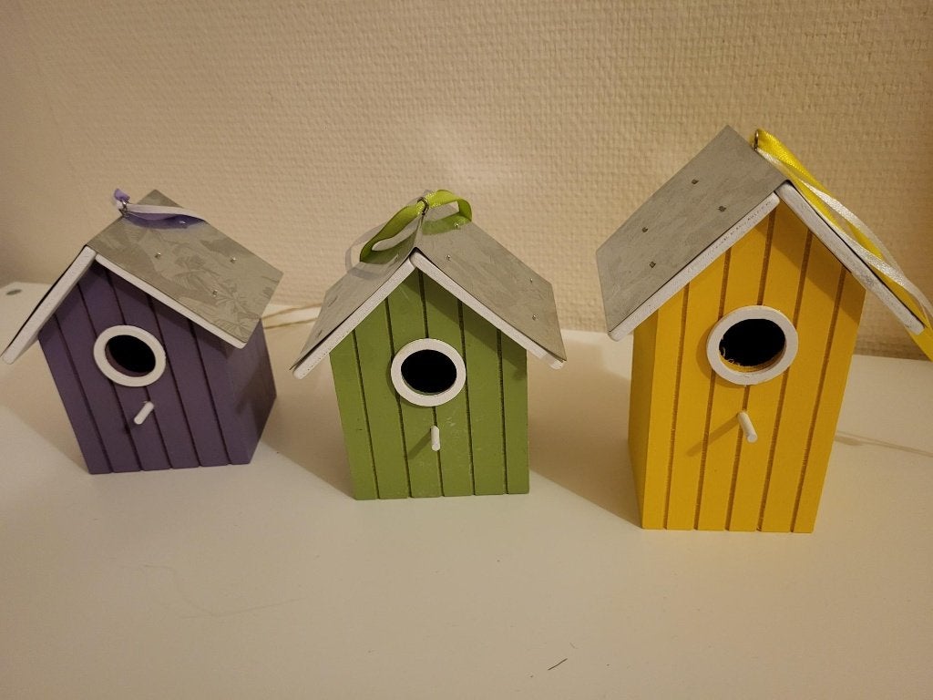 vogelhuisjes voor deco in huis bijv voorjaar / pasen, Ophalen of Verzenden, Zo goed als nieuw
