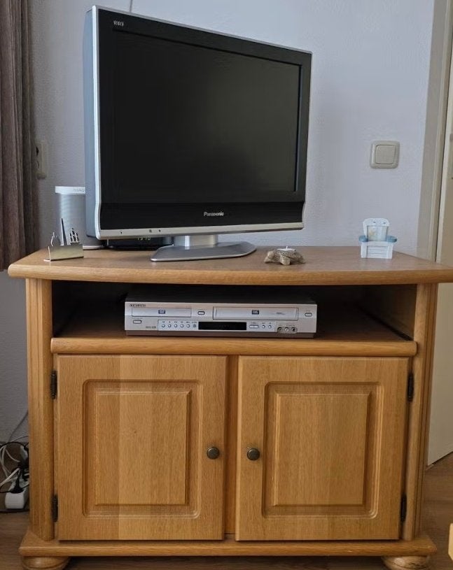 Eiken TV-meubel (B96xD56xH72 cm) met opbergruimte, Huis en Inrichting, Kasten | Televisiemeubels, Ophalen, Eikenhout, Klassiek