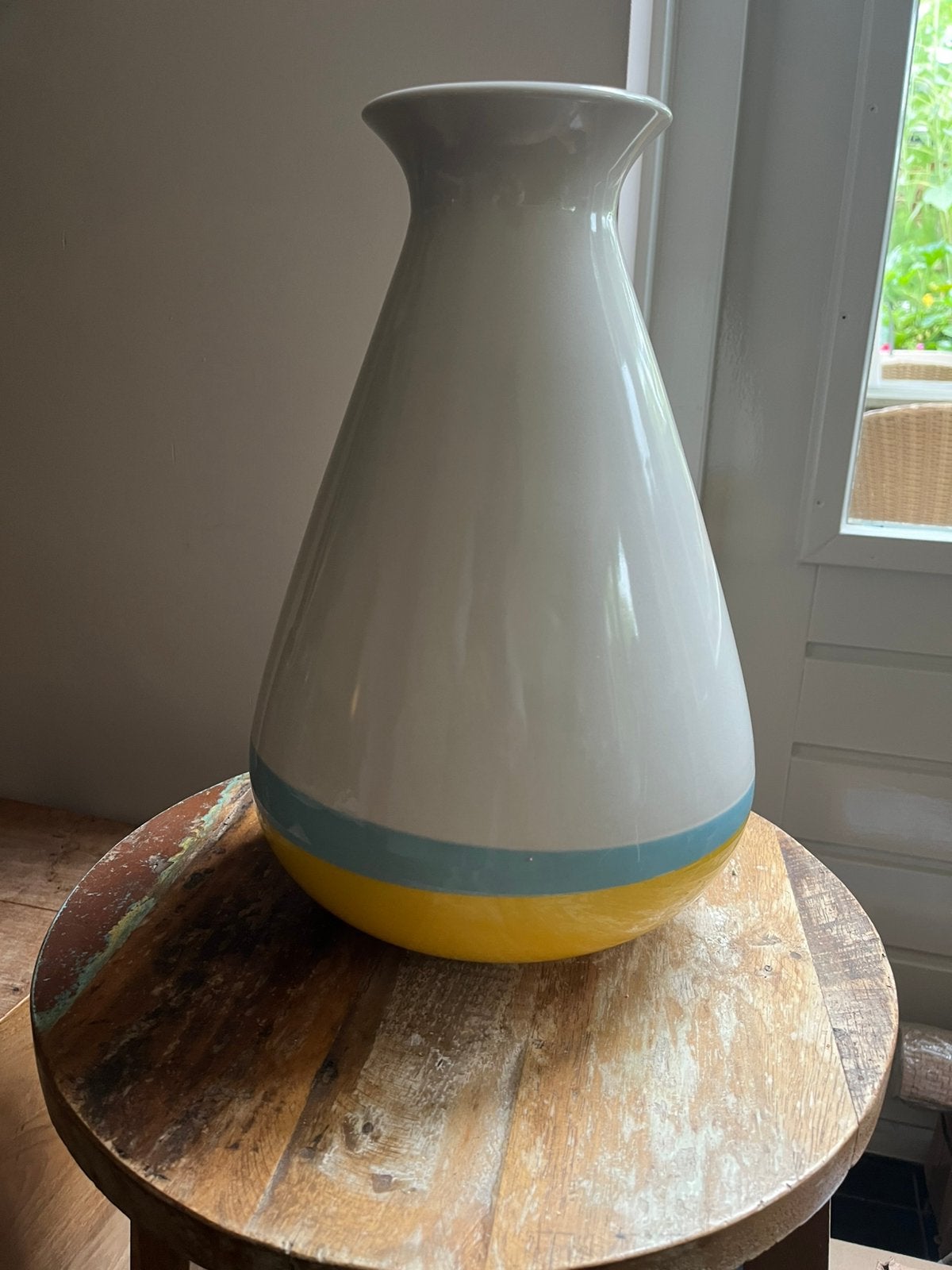 Piet Hein Eek vaas kunst object Fairtrade wereldwinkel, Beige, 35 cm, Ophalen of Verzenden, Zo goed als nieuw