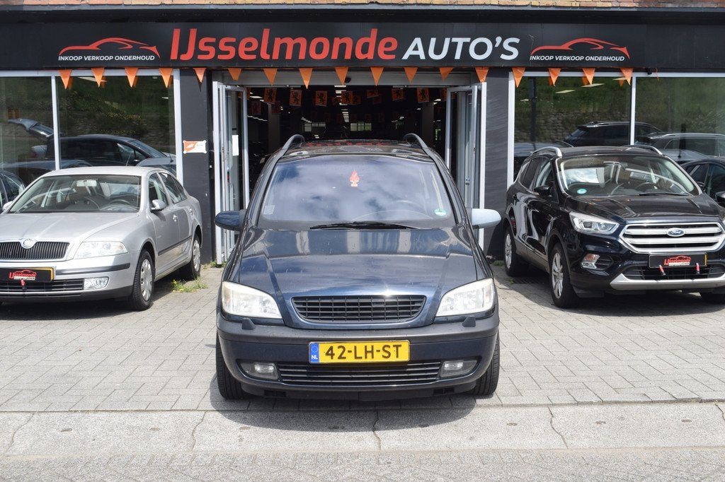 Opel Zafira 2.2-16V Elegance Automaat INRUILAUTO MEENEEM PRI, Auto's, Opel, Stof, Gebruikt, 4 cilinders, Blauw