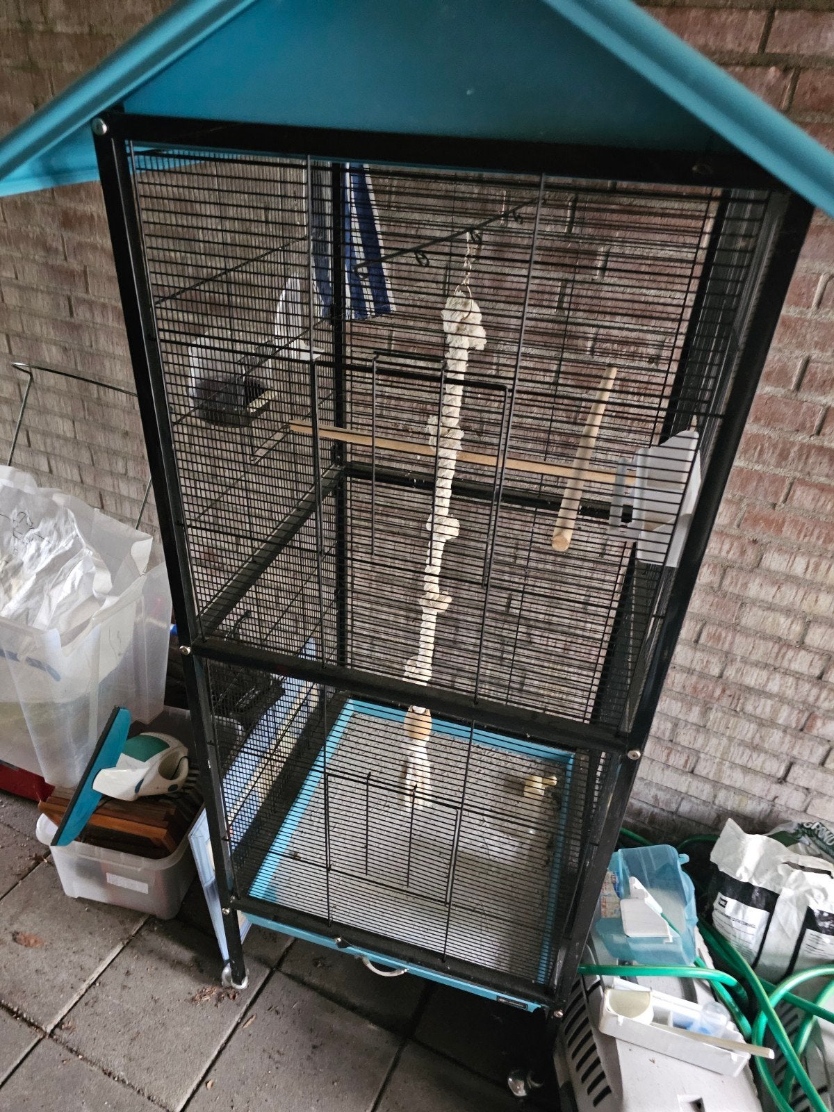 Grote  zgan voiliere, hoogte 1.65, breedte 0.78, diep 0.60,, Ophalen, Zo goed als nieuw, Metaal, Vogelkooi