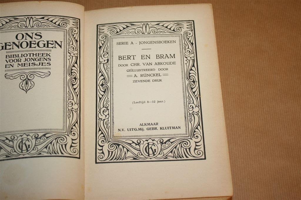 Bert en Bram. Abkoude. Uitg. Kluitman 1930., Boeken, Ophalen of Verzenden, Gelezen