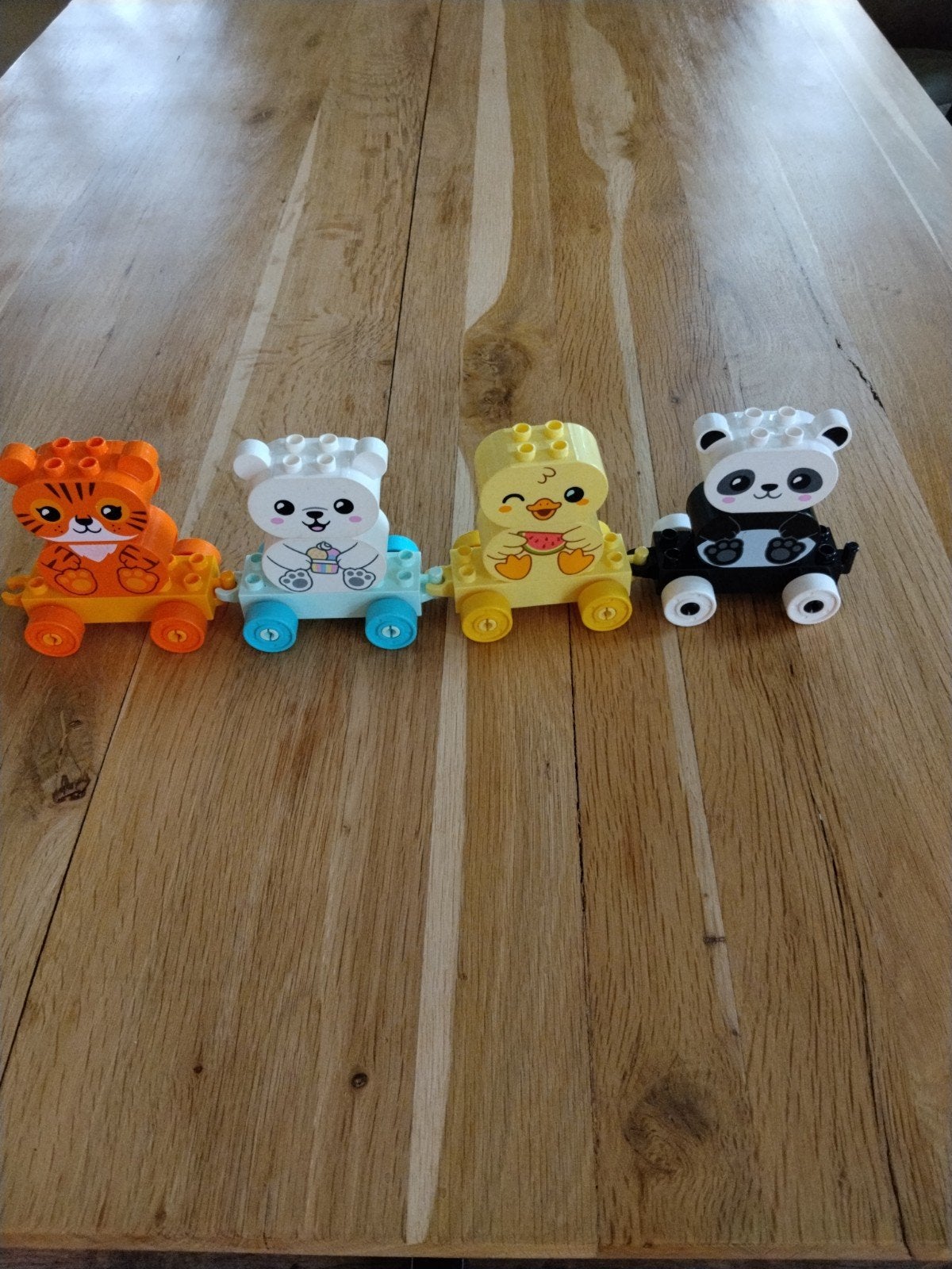 Leuke Duplo dierentrein: tijger, ijsbeer, kuiken, panda, Ophalen of Verzenden, Zo goed als nieuw, Overige merken