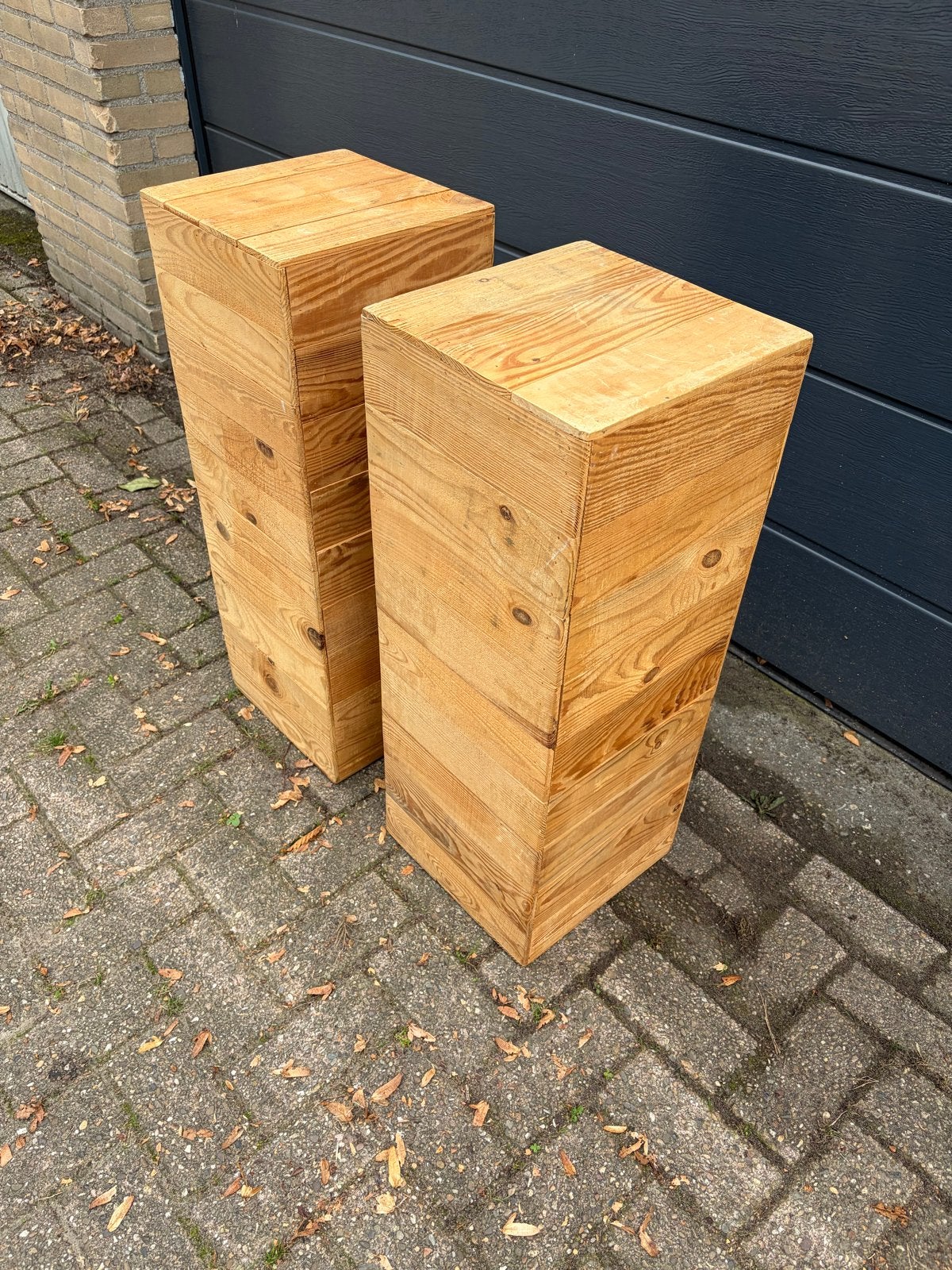 2 Houten zuilen 80x30x30 cm, Huis en Inrichting, Ophalen, Gebruikt