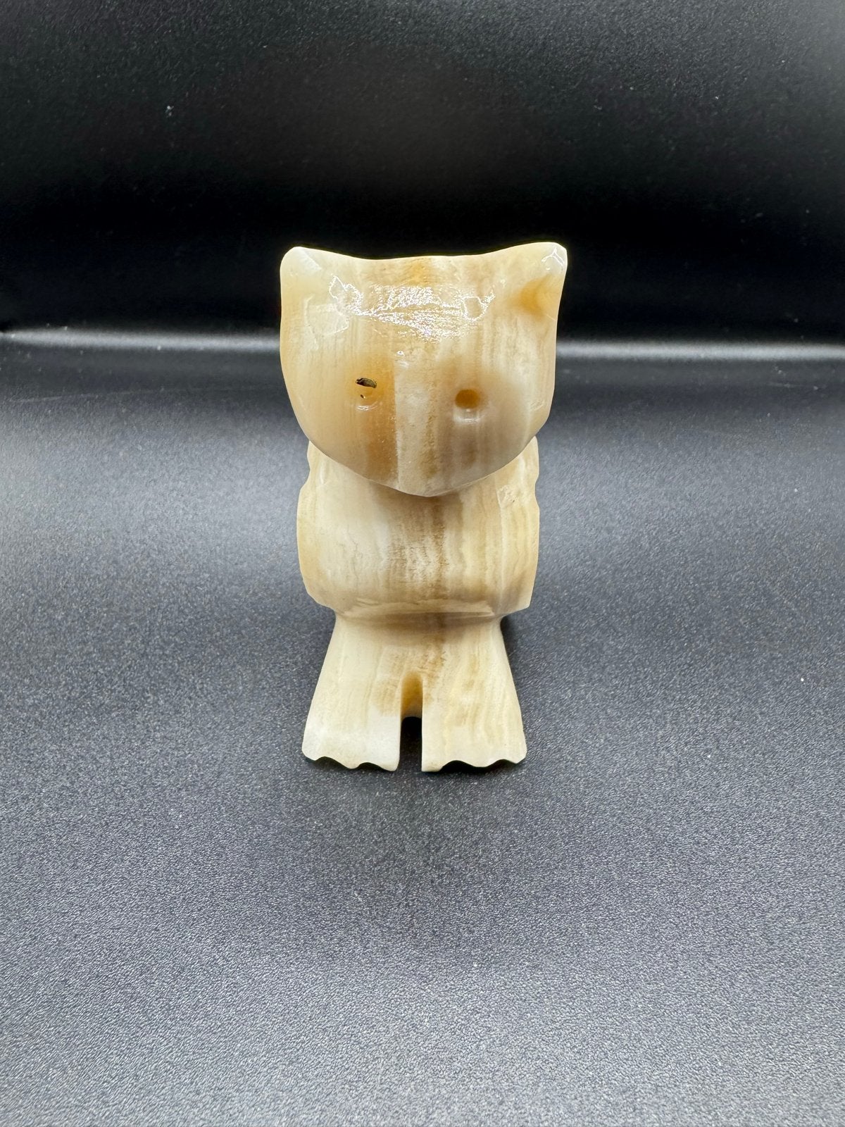 Onyx uilenbeeldje - handgemaakt decoratief beeldje., Verzamelen, Verzenden, Zo goed als nieuw, Dier