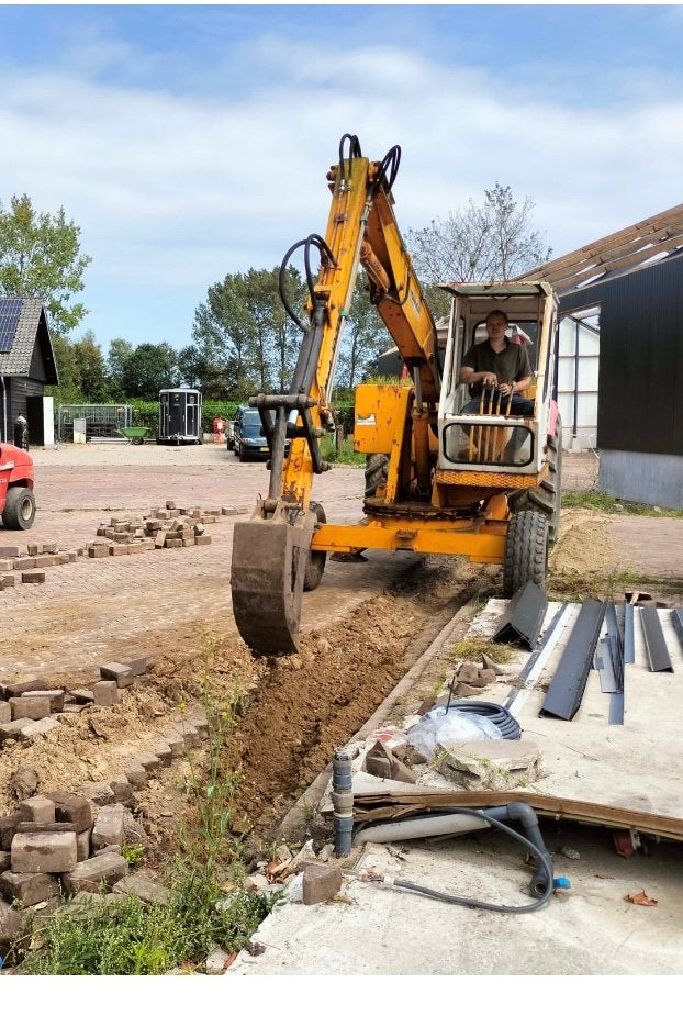 Landbouw graafkraan VissanoCar getrokken kraan met 3 bakken, Ophalen of Verzenden, Kraan