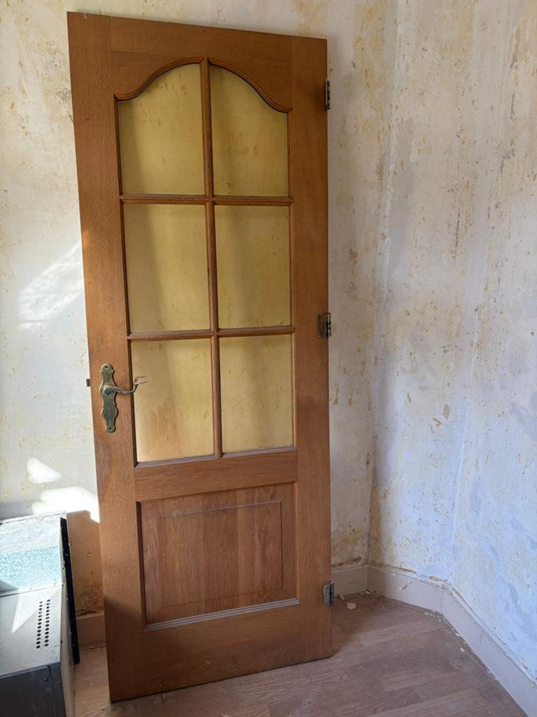 Traditionele massief houten Binnendeur, Doe-het-zelf en Verbouw, Deuren en Horren, Ophalen, Gebruikt, Minder dan 80 cm, Binnendeur