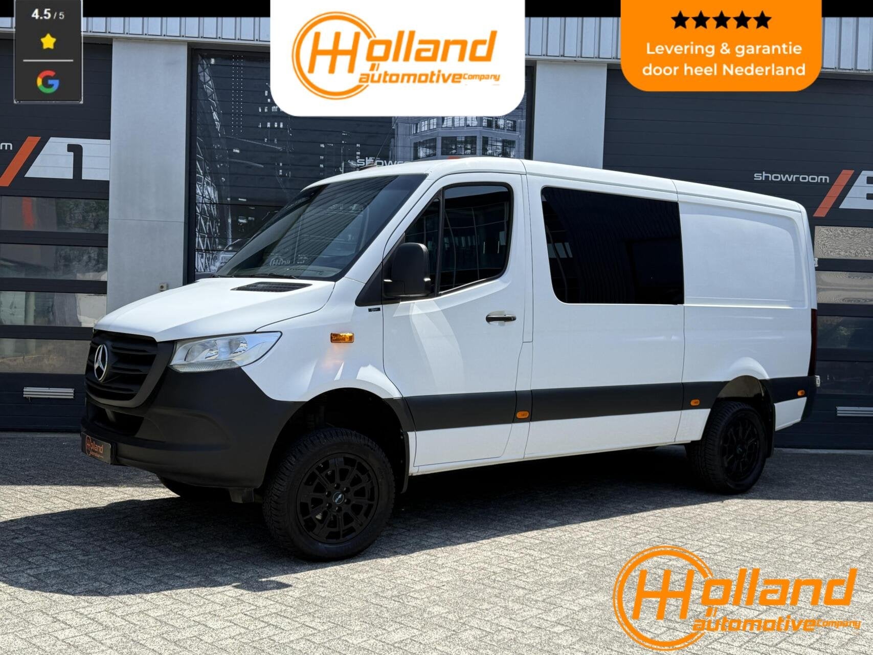 Mercedes Sprinter bestel 316 2.2 CDI L2H1 DC 4X4!, Auto's, Bestelauto's, Gebruikt, 4 cilinders, Met garantie (alle), Mercedes-Benz