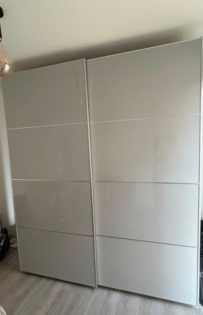 PAX Ikea kledingkast 200x60x236 grijs wit, zeer goede staat, Overige materialen, 200 cm of meer, 150 tot 200 cm, Zo goed als nieuw