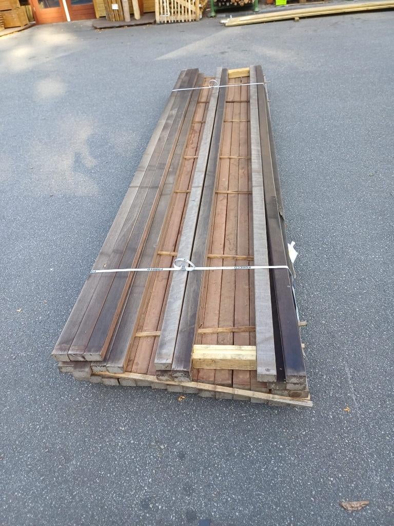 Massaranduba 45x68mm 425cm nr. 605, Ophalen, Nieuw, 250 cm of meer, Palen
