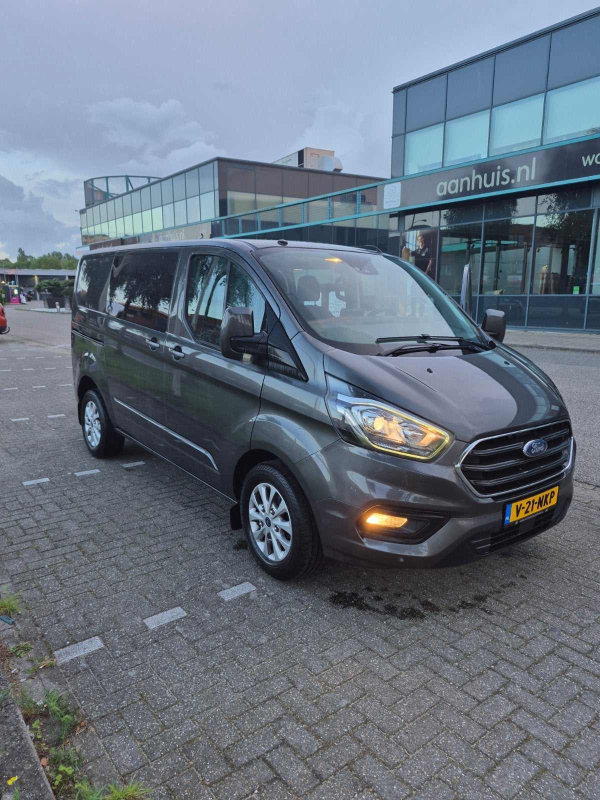 Ford transit custom dubbele cabine, AUTOMAAT , MARGE, Auto's, Stof, 4 cilinders, Navigatiesysteem, Diesel
