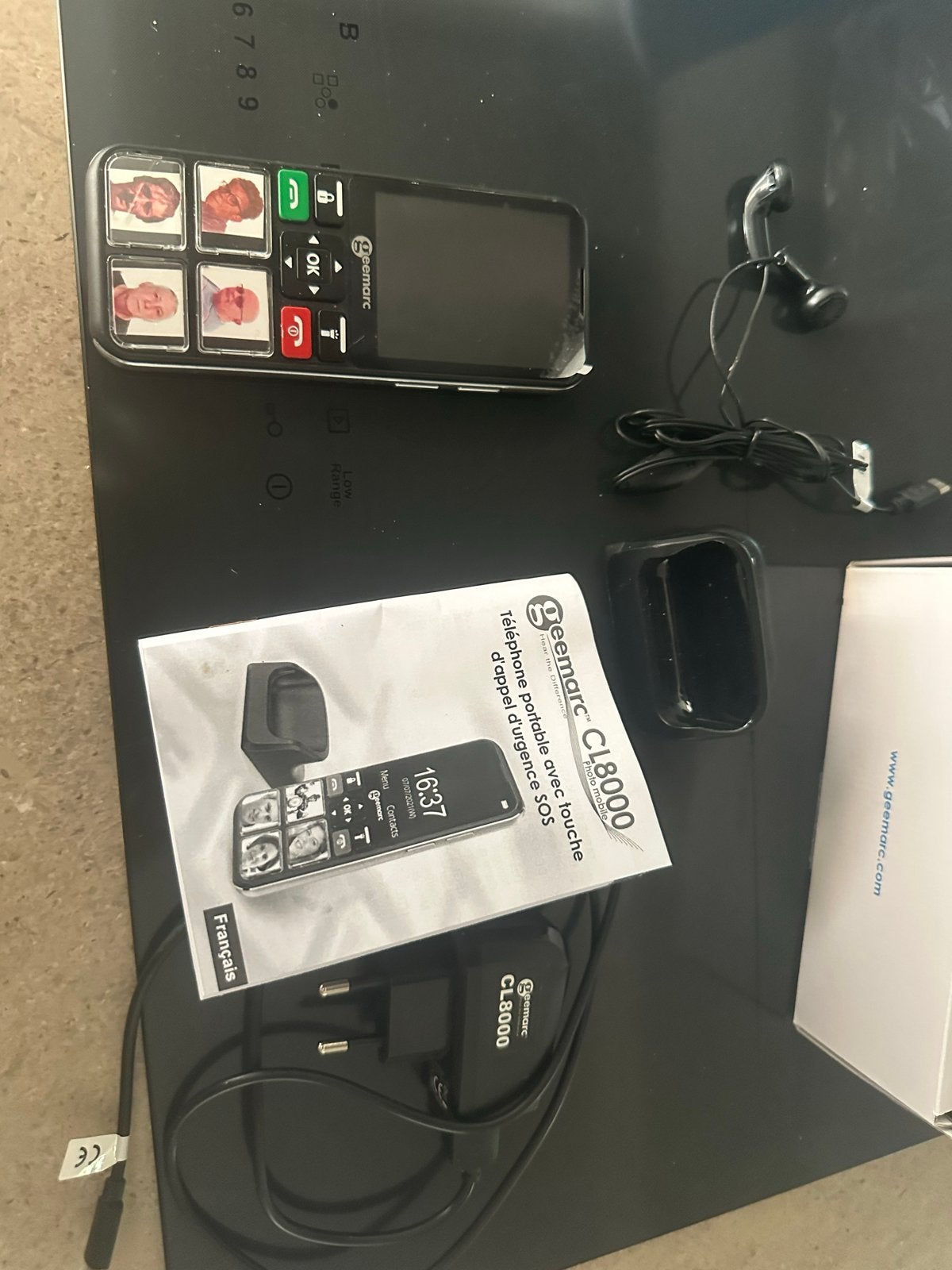 Geemarc CL8000 Seniorentelefoon met SOS-knop en foto's, Ophalen, Klassiek of Candybar, Zonder simlock, Zonder abonnement