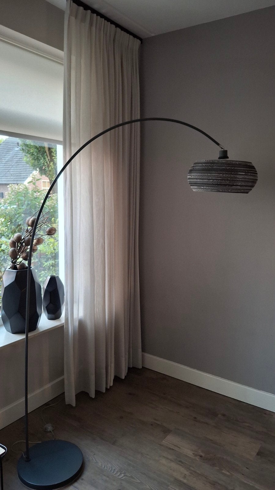 Grote booglamp, Huis en Inrichting, Lampen | Vloerlampen, Ophalen, Zo goed als nieuw, 150 tot 200 cm