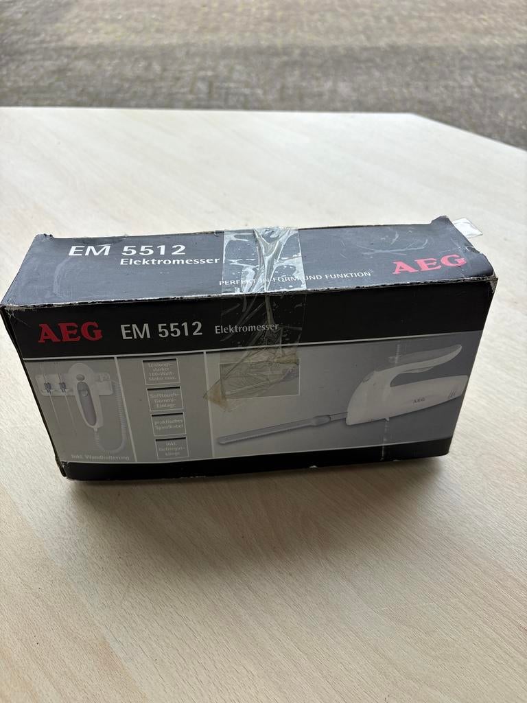 AEG EM 5512 Elektrisch mes - Krachtig en Veilig, Overige typen, Ophalen of Verzenden, Zo goed als nieuw, Metaal